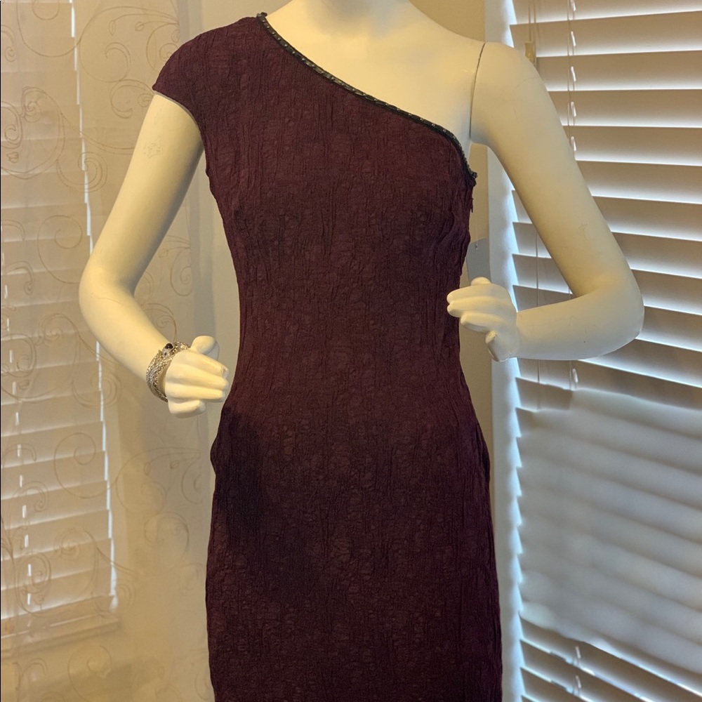 Marc New York one shoulder knee length dress